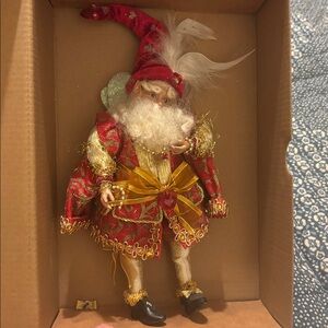 Mark Roberts Red and Gold Holiday Santa Figurine